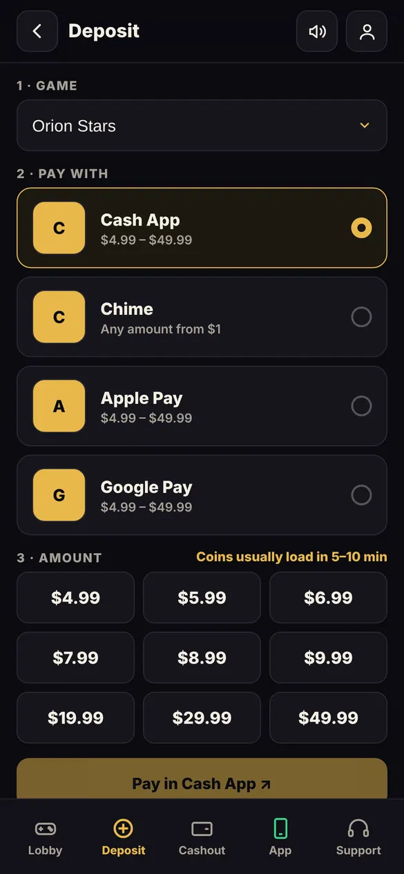 Pick your game and how you want to pay
